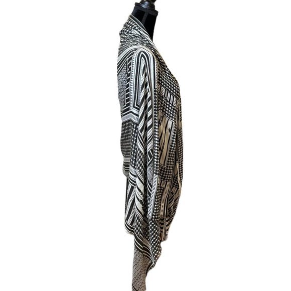 Unbranded Scarf Womens Long Rectangle Black White Colorless Hounds tooth Woven - Picture 5 of 9